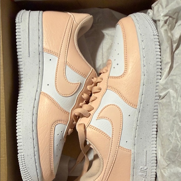 Nike Women's Coral and White Sneakers - Picture 8 of 9